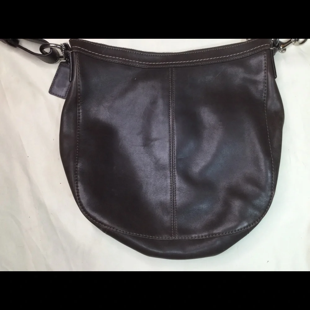 Coach Brown Leather Chelsea Hobo Crossbody READ